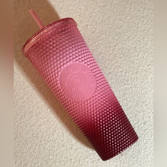 NEW SET✨Starbucks 2022 Holiday Bling Gradient Venti Mint & Pink Blush Tumblers - Picture 6 of 7